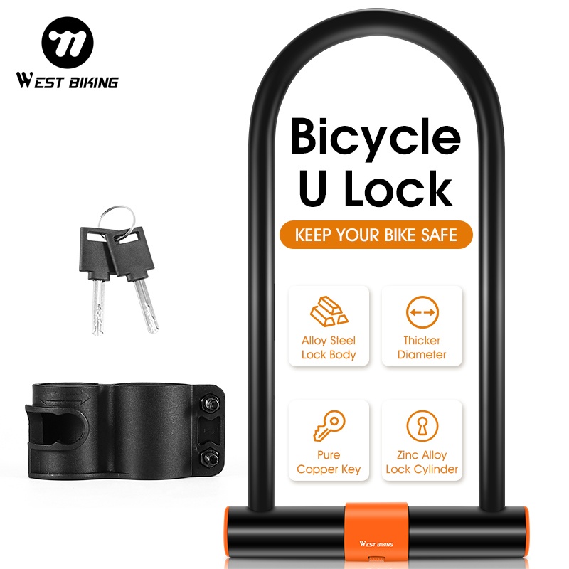 U Lock Heavy Duty - Candado de Bicicleta WEST BIKING con